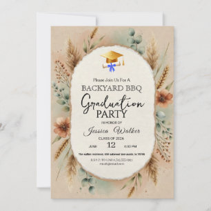 Elegant  BBQ Graduation Party Invitation 2026