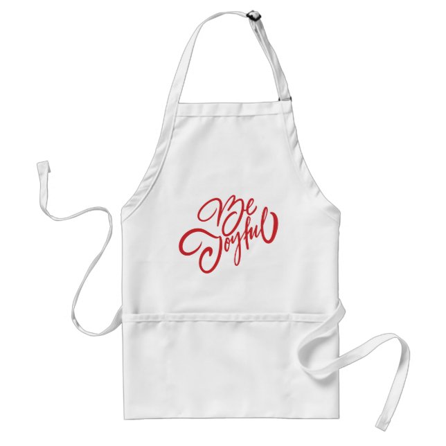 Elegant Be Joyful Holiday Design Adult Apron (Front)