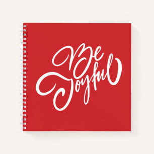 Elegant Be Joyful Holiday Design Notebook