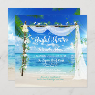 Elegant Beach Arch Bridal Shower Invitation