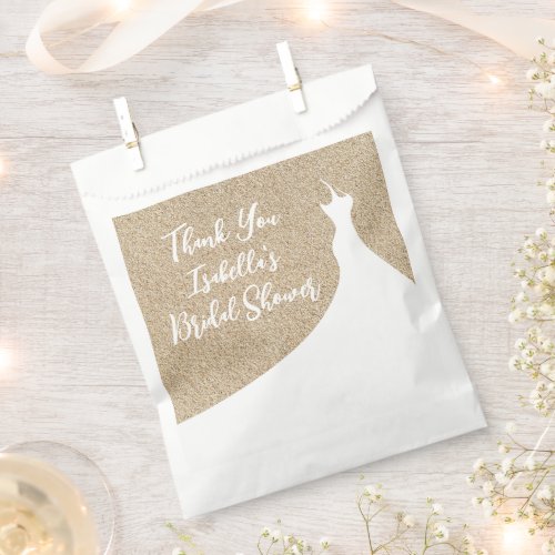 Elegant Beach Bridal Shower Favor Bag white