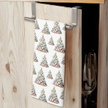 Elegant Beach Christmas Kitchen Towel<br><div class="desc">Get into the holiday spirit with this festive Christmas kitchen towel featuring a repeating pattern of Christmas trees made of shells and starfish. Perfect for bringing beachy holiday vibes into your kitchen, this towel is a fun and practical choice for anyone living in tropical places like Florida, Hawaii, or the...</div>