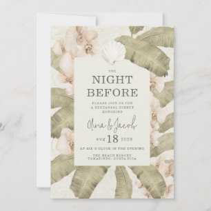 Elegant Beach Coastal Rehearsal Dinner Invitation