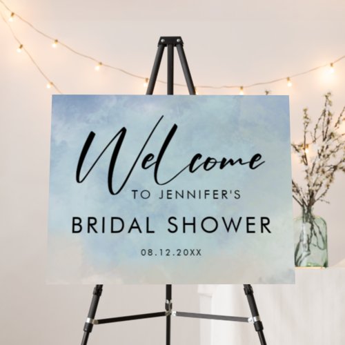 Elegant Beach Ocean Bridal Shower Welcome Sign