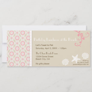 Elegant Beach Pattern Party Invitation