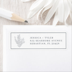 Elegant Beach Return Address Wedding Invitation Label