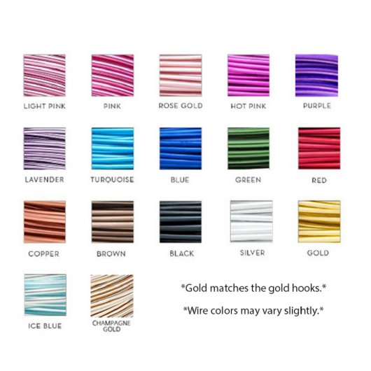 Elegant Beach Seashells Wedding Wire Hanger (Color Chart)