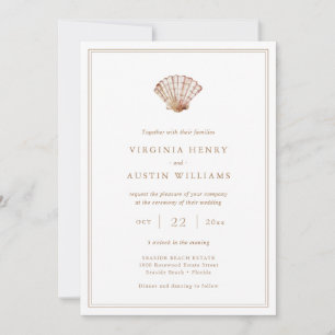 Elegant Beach Simple Wedding Invitation