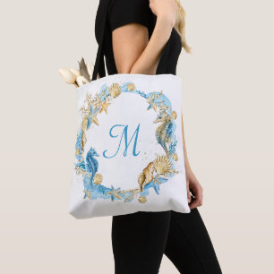 Elegant Beach Starfish Bridal Shower Tote Bag