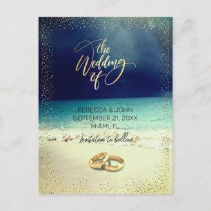 Elegant Beach Summer Wedding   Postcard