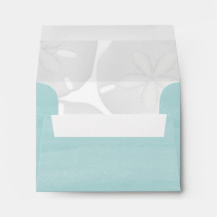Elegant Beach Watercolor Ocean RSVP Return Envelope