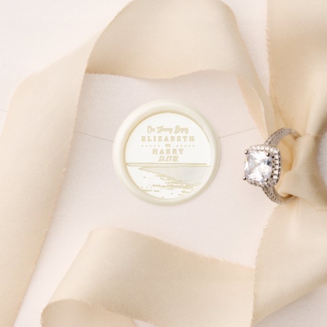 Elegant Beach Wax Seal Stamp (Insitu (Wedding))