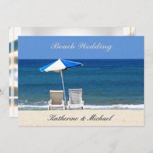 Elegant Beach Wedding Chairs Invitation