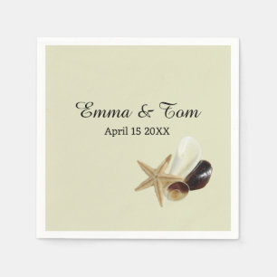 Elegant Beach Wedding Coastal Ocean Destination Napkins