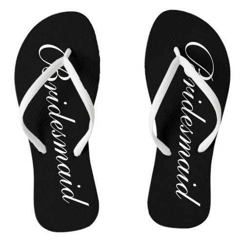 Elegant beach wedding flip flops for bridesmaids