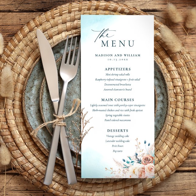 Elegant Beach Wedding Menu (Creator Uploaded)