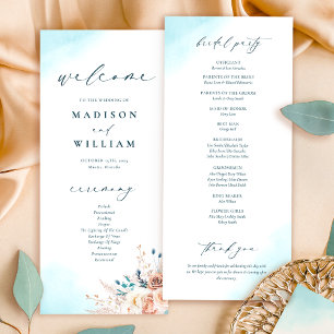 Elegant Beach Wedding Program