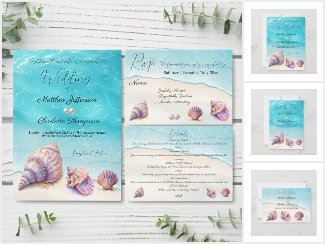 Elegant Beach Wedding Seashells Pearls Nautical