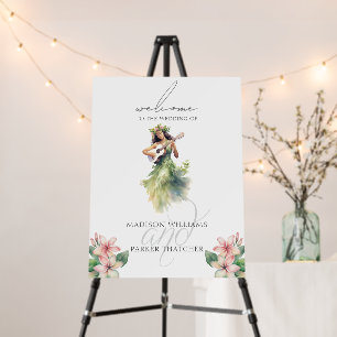 Elegant Beach Wedding Welcome Sign