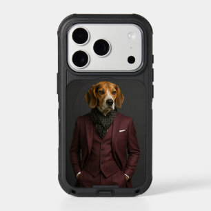 Elegant Beagle in a Burgundy Business Suit — Digit iPhone 17 Pro Case