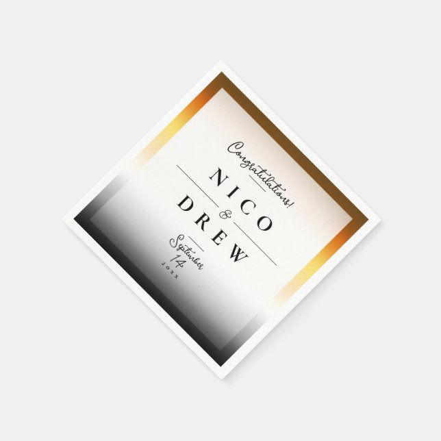 Elegant Bear Pride Wedding  Napkins (Corner)