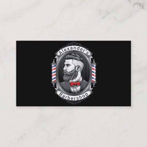 Customizable Bearded Man Business Card