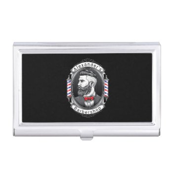 Elegant Bearded Man Business Card Case by BarbeeAnne at Zazzle