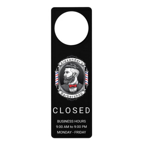 Elegant Bearded Man Personalize Door Hanger