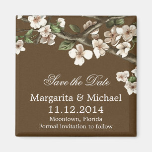 elegant beautiful and simple save the date magnets