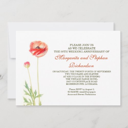 elegant beautiful anniversary invitations