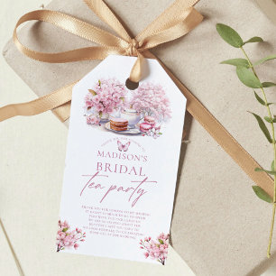 Elegant Beautiful Cherry Blossom Bridal Tea Gift Tags