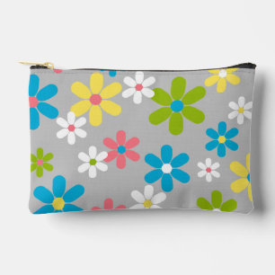 Elegant Beautiful Colorful Spring Floral Pattern Accessory Pouch