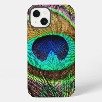 Elegant Beautiful Jewel Colored Peacock Feathers iPhone 13 Case