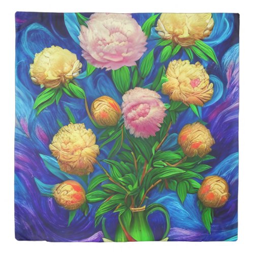 Elegant Beautiful Peony Collection Duvet Cover