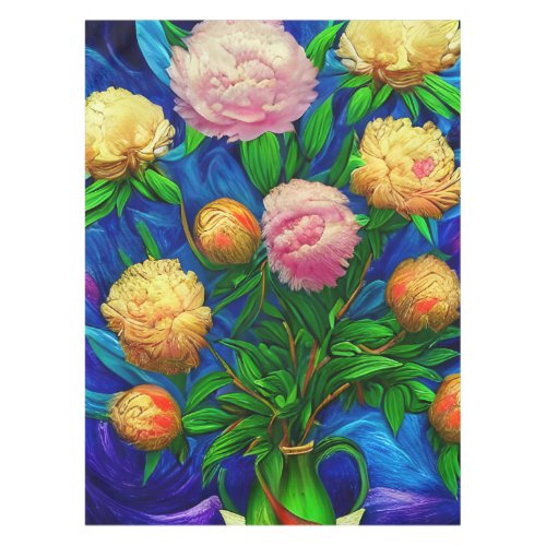 Elegant Beautiful Peony Collection Tablecloth