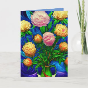 Elegant Beautiful Peony Collection Thank You Card