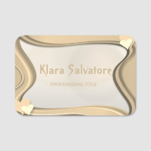 Elegant Beautiful Perfect Yellow Name Tag