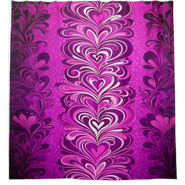 Elegant beautiful Pink  Shower Curtain (Front)
