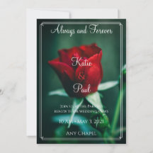 Elegant Beautiful Rose Wedding Invitation