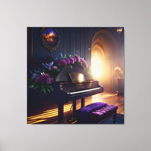 Elegant Beautiful Splendor Piano Room Canvas Print