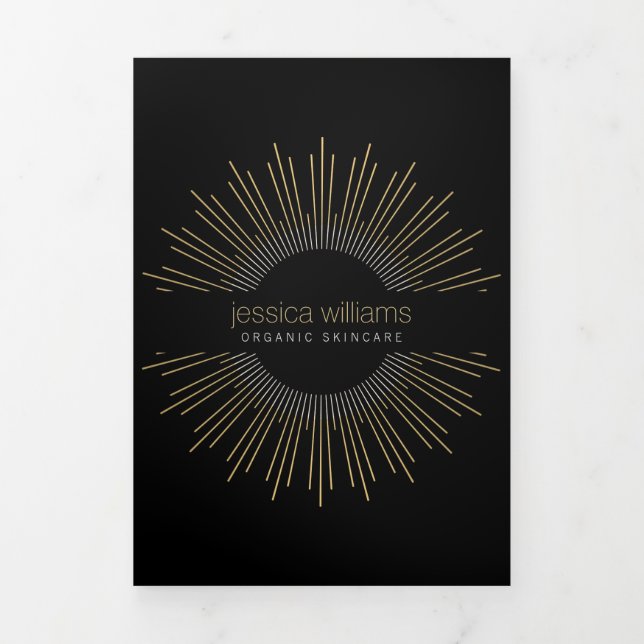 Elegant Beauty Gold Sunburst Black Brochure (Cover)