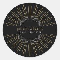 Elegant Beauty Gold Sunburst Black