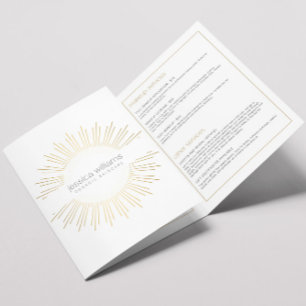 Elegant Beauty Gold Sunburst Brochure