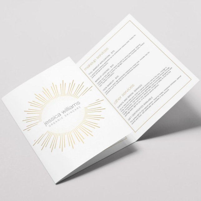 Elegant Beauty Gold Sunburst Brochure (Creator Uploaded)