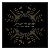 Elegant Beauty Gold Sunburst Logo on Black