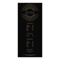 Elegant Beauty Gold Sunburst on Black