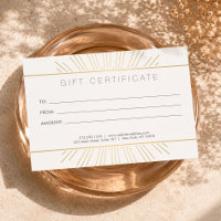 Elegant Beauty Gold Sunburst Salon Gift Card