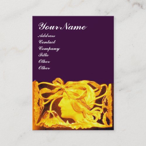 ELEGANT BEAUTY golden yellowpurple Business Card