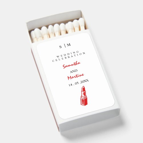 Elegant Beauty Inspired Wedding Matchboxes