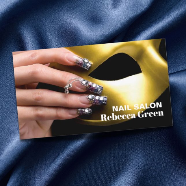 Elegant beauty manicurist nail artist nail salon business card (Elegant beauty manicurist nail artist nail salon business card)